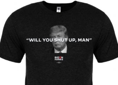 فروش تیشرت خفه شو مرد توسط ستاد انتخاباتی بایدن